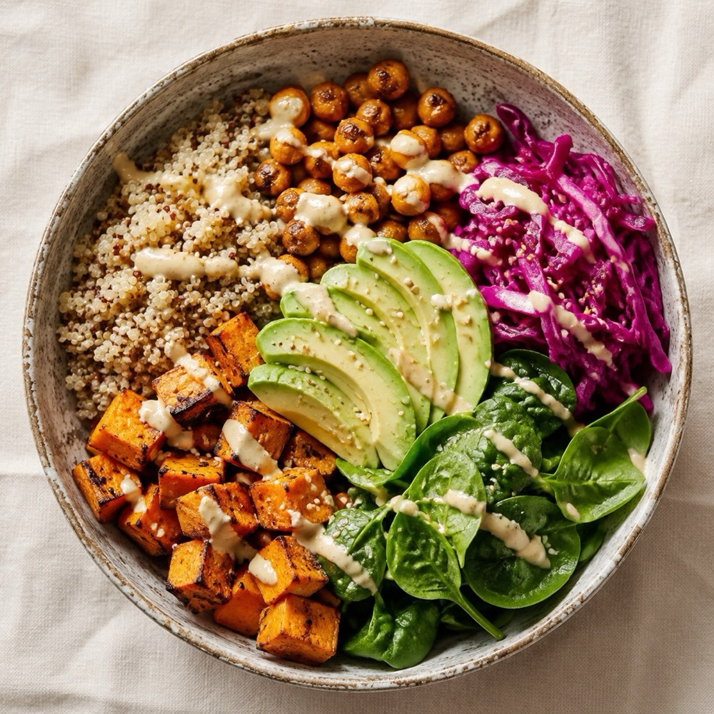 Formule Végétale : bowl de légumes, céréales et légumineuses